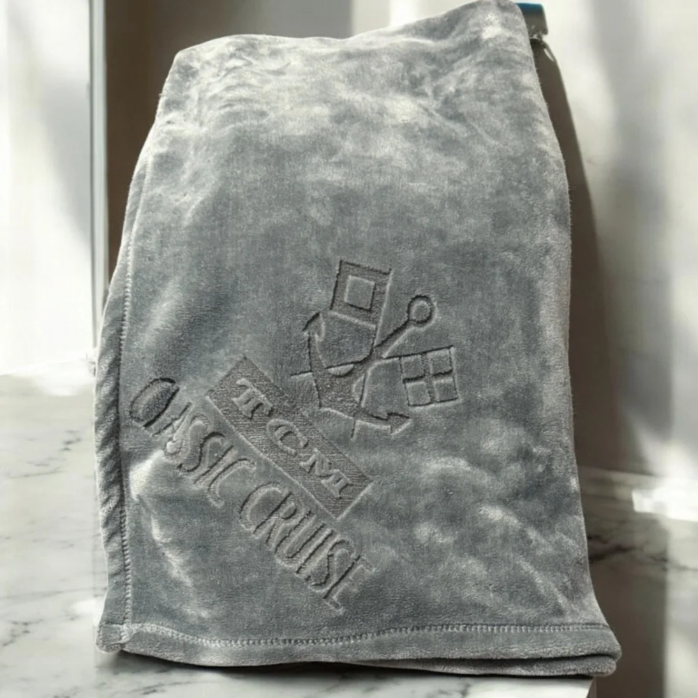 TCM Classic Cruise 2019 Cozy Soft Grey Blanket Throw Turner Classic Movies